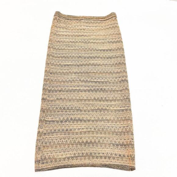 House of Harlow 1960 Brown Metallic Long Pencil Skirt Size M - Picture 1 of 7